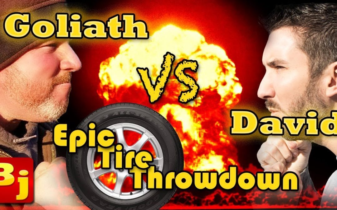 Epic Tire Throw Down Challenge Battle!!!!